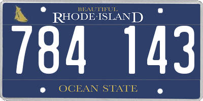 RI license plate 784143