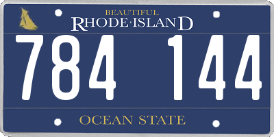 RI license plate 784144
