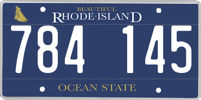 RI license plate 784145