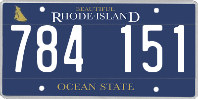 RI license plate 784151