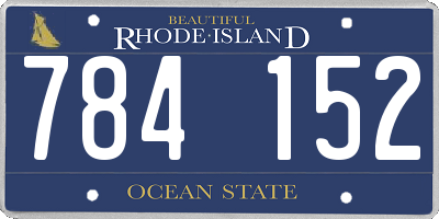 RI license plate 784152