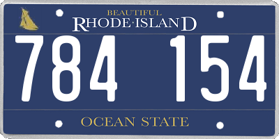 RI license plate 784154