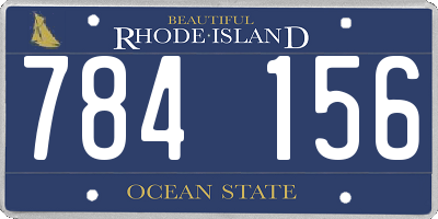 RI license plate 784156