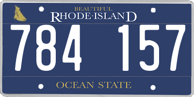 RI license plate 784157