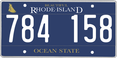 RI license plate 784158