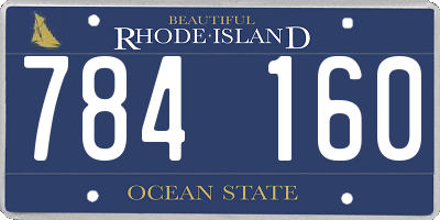 RI license plate 784160