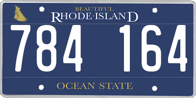 RI license plate 784164