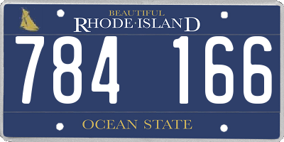 RI license plate 784166