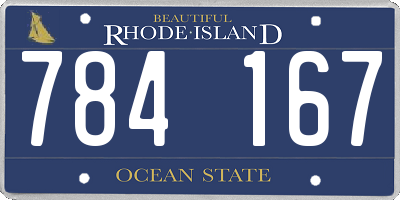 RI license plate 784167