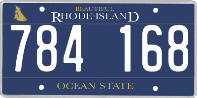 RI license plate 784168