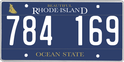 RI license plate 784169