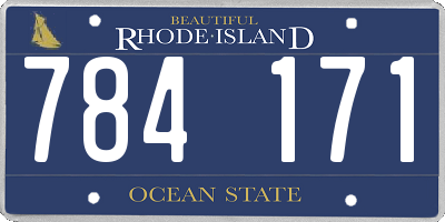 RI license plate 784171