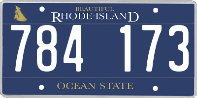 RI license plate 784173