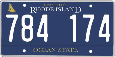RI license plate 784174