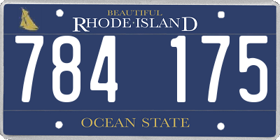 RI license plate 784175