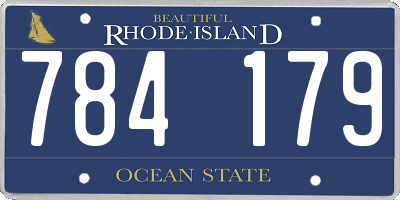 RI license plate 784179
