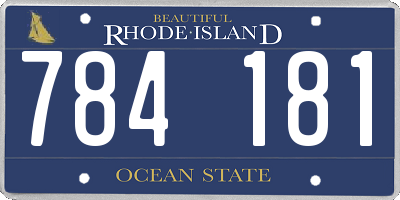 RI license plate 784181