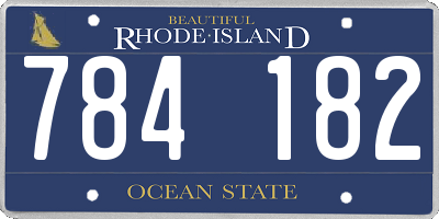 RI license plate 784182