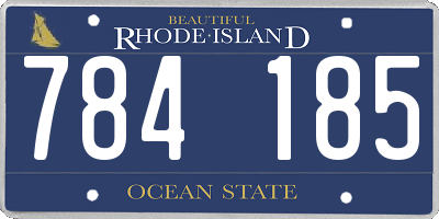 RI license plate 784185