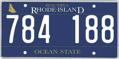 RI license plate 784188