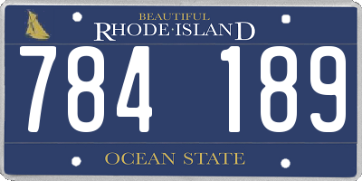 RI license plate 784189
