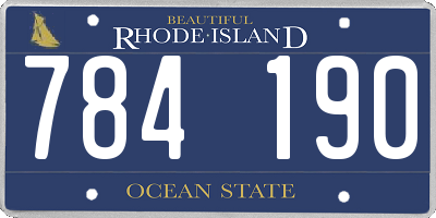 RI license plate 784190