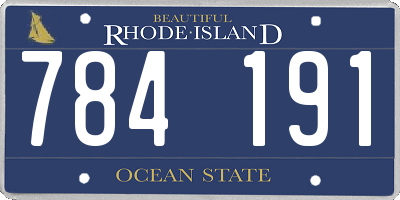 RI license plate 784191