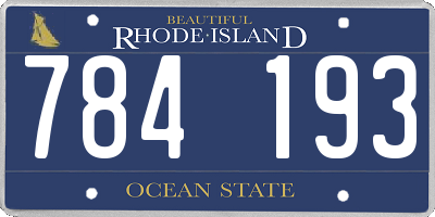 RI license plate 784193