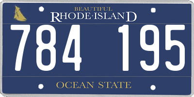 RI license plate 784195