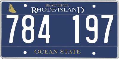 RI license plate 784197