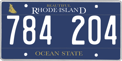 RI license plate 784204