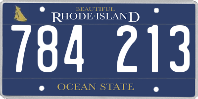 RI license plate 784213
