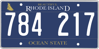 RI license plate 784217