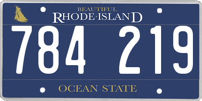 RI license plate 784219