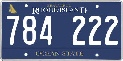 RI license plate 784222