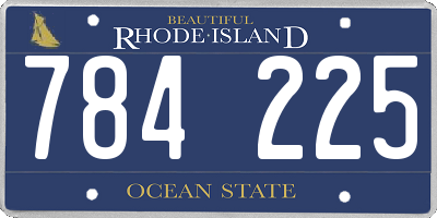 RI license plate 784225
