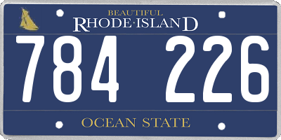 RI license plate 784226