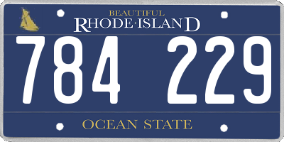 RI license plate 784229