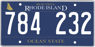 RI license plate 784232
