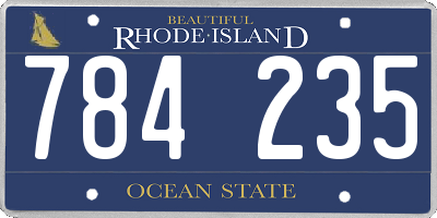 RI license plate 784235