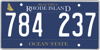 RI license plate 784237