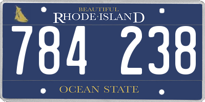 RI license plate 784238