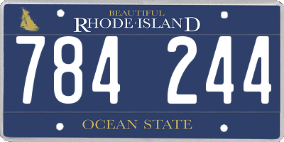 RI license plate 784244