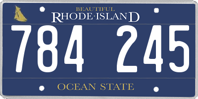 RI license plate 784245
