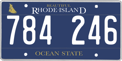 RI license plate 784246
