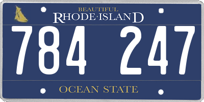 RI license plate 784247