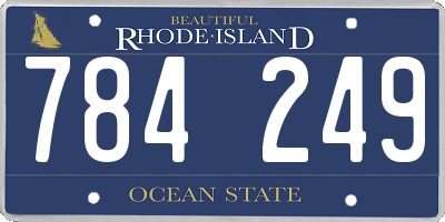 RI license plate 784249