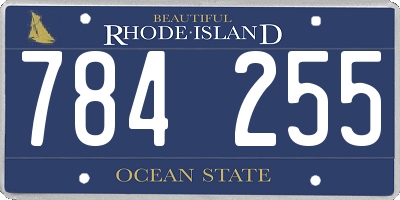 RI license plate 784255