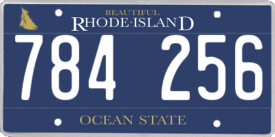 RI license plate 784256