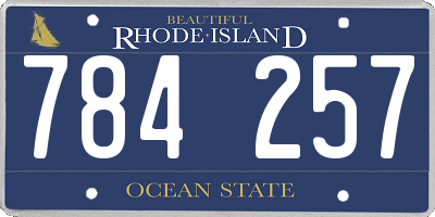 RI license plate 784257